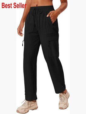Waterproof Quick Dry Cargo Hiking Pants with Zip Pockets UPF 50+
